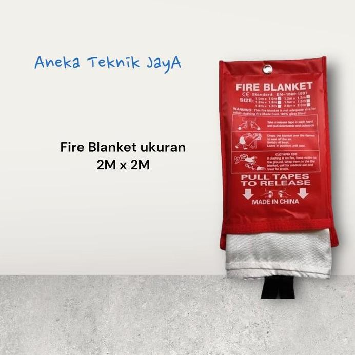 ready Fire Blanket 2 x 2 meter / Selimut Pemadam Api 2m x 2m