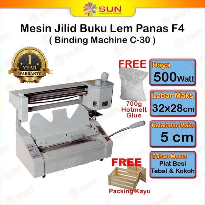 

MESIN JILID BUKU LEM PANAS F4/ FOLIO - ALAT BINDING BUKU PEMBUAT CETAK HARDCOVER UNDANGAN ORIGINAL DAN TERPERCAYA