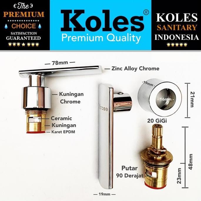 KOLES B17 Handle Kran Handel Plus Jantung Valve Kran Air Dingin