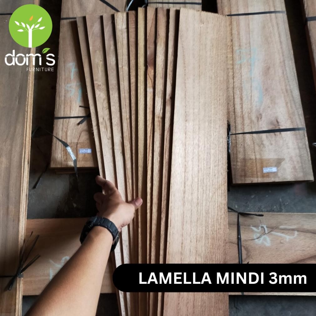 Dom's Lamella/Veneer Kayu/Wood Veneer Mindi 3mm Bahan/Material Dari Kayu Asli