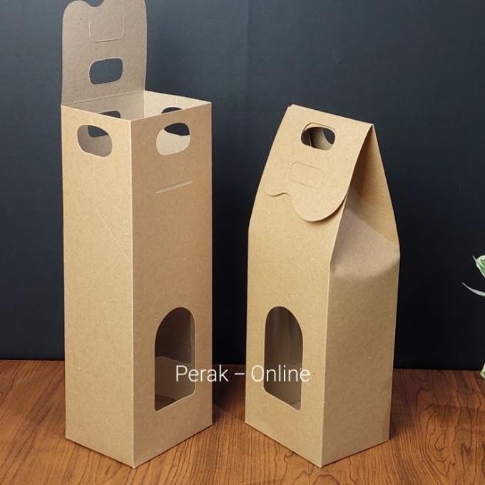 

25 Pcs Box Coklat Rustic Kraft Polos Box 10 X 8 X 28 Cm