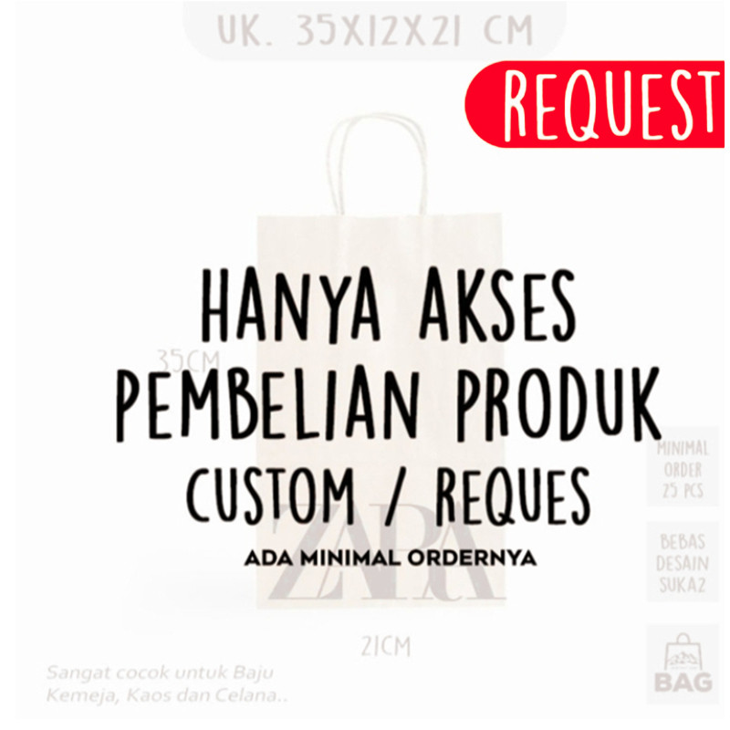 

(BEBAS CUSTOM Logo / Ukuran ) Paper Bag Kado CUSTOM SIZE / LOGO / PAPER BAG CUSTOM LOGO