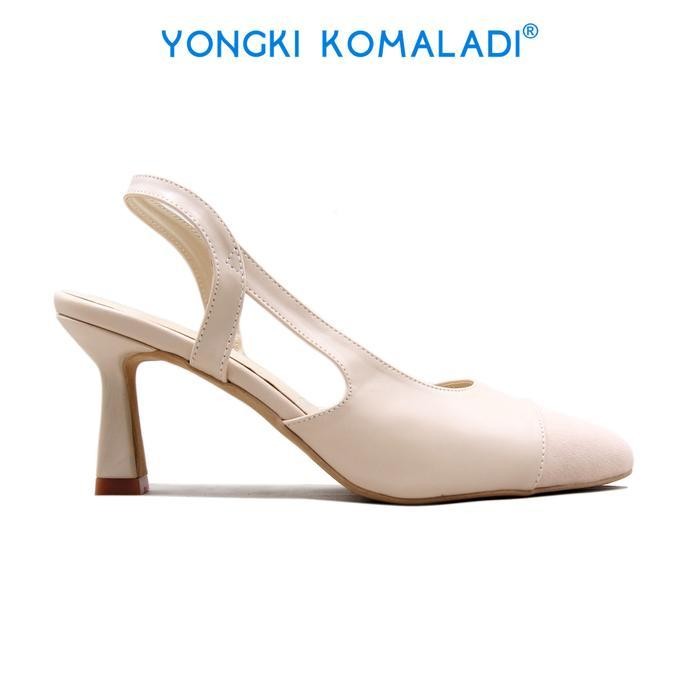 [ Original ] Yongki Komaladi Heels Ol-Ysl7060-23 Ladies Coklat Merah Hitam Putih Wanita Sandal Flat