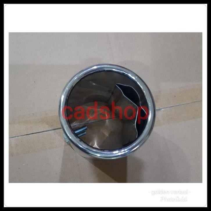 TERBARU MUFFLER / BUNTUT KNALPOT UJUNG MOBIL FORTUNER CHROME 