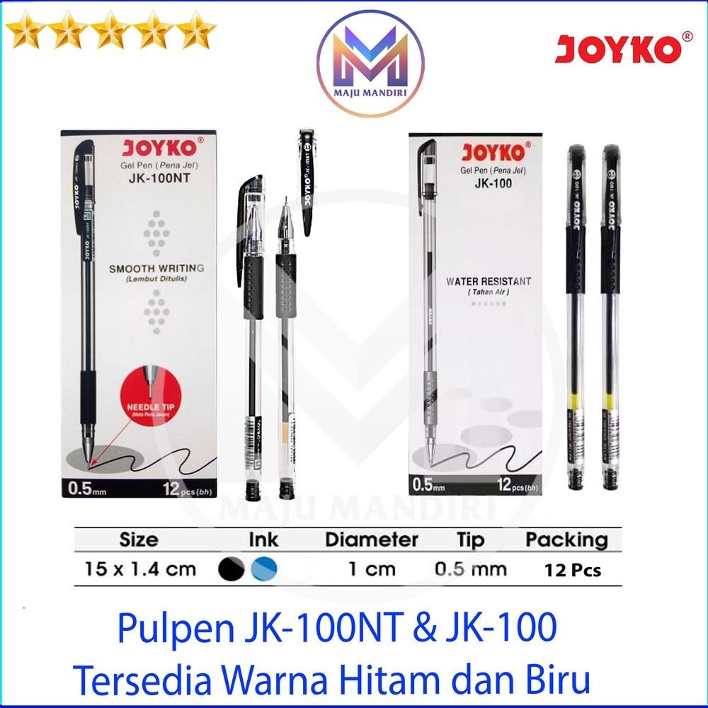 

Pen Gel Joyko JK 100 - Pulpen JK100 NT / GelPen JK-100 0.5 mm Pen Cair DiM