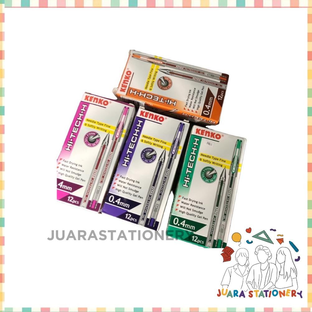 

(1 LUSIN 12PCS) Pulpen Hitech Kenko/Benefit/ Koala Pink Oren Ungu Hijau DiM