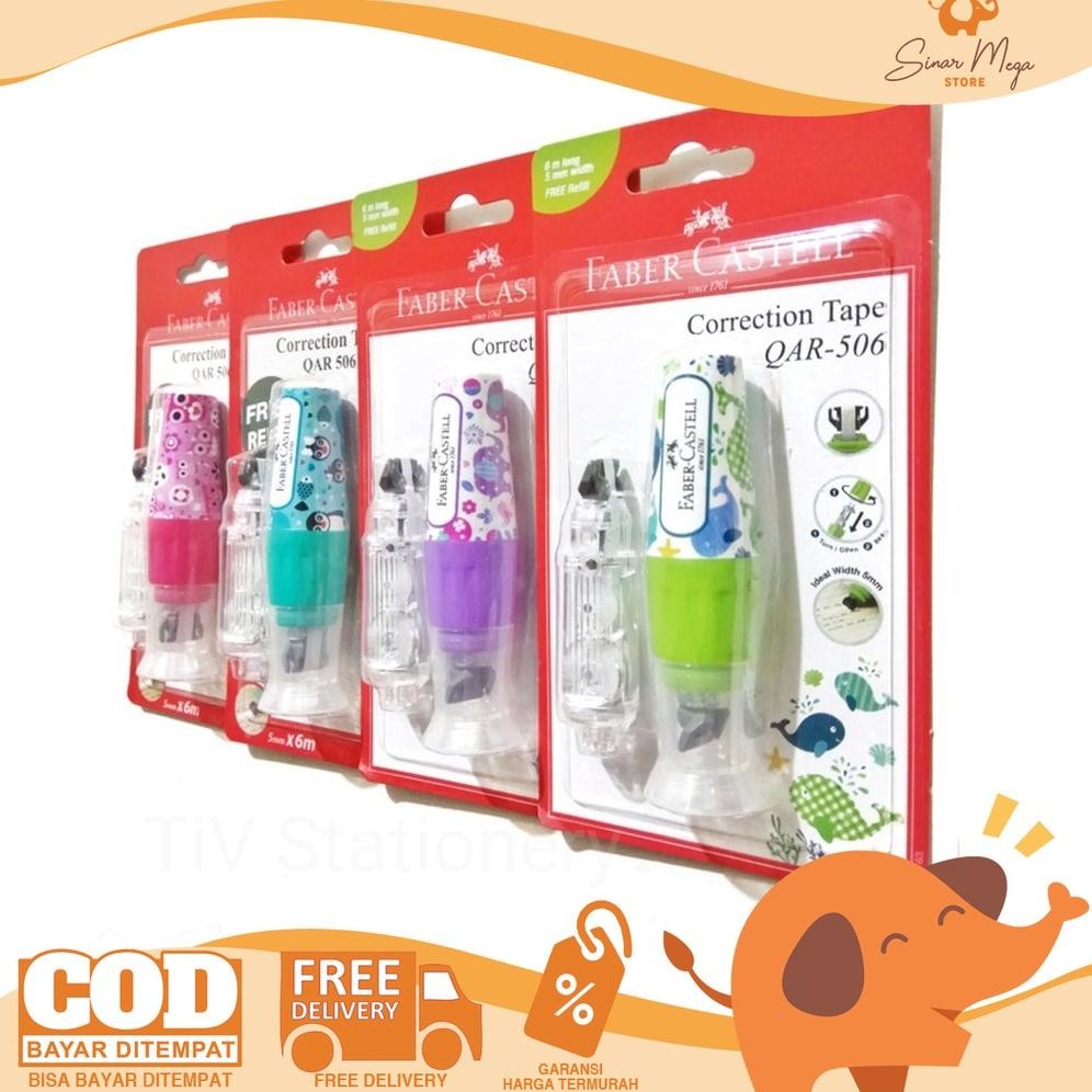 

Faber Castell Correction Tape QAR-506+Refill/ Tip-Ex Berkualitas Murah DiM