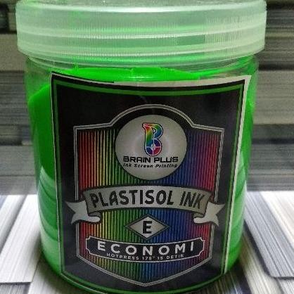 

Tinta Sablon PLASTISOL FLOURESCENT Brain Plus Green 500gr DiM