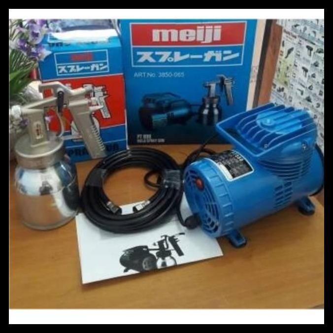 TERBARU KOMPRESOR MINI MEIJI / KOMPRESSOR MEIJI LENGKAP SPRAY GUN 