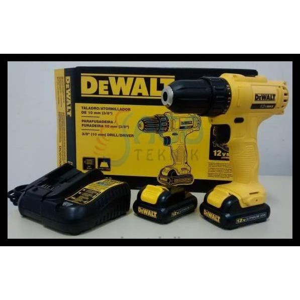 TERMURAH DEWALT DCD700C2 10.8 V MESIN BOR OBENG BATERAI CORDLESS 