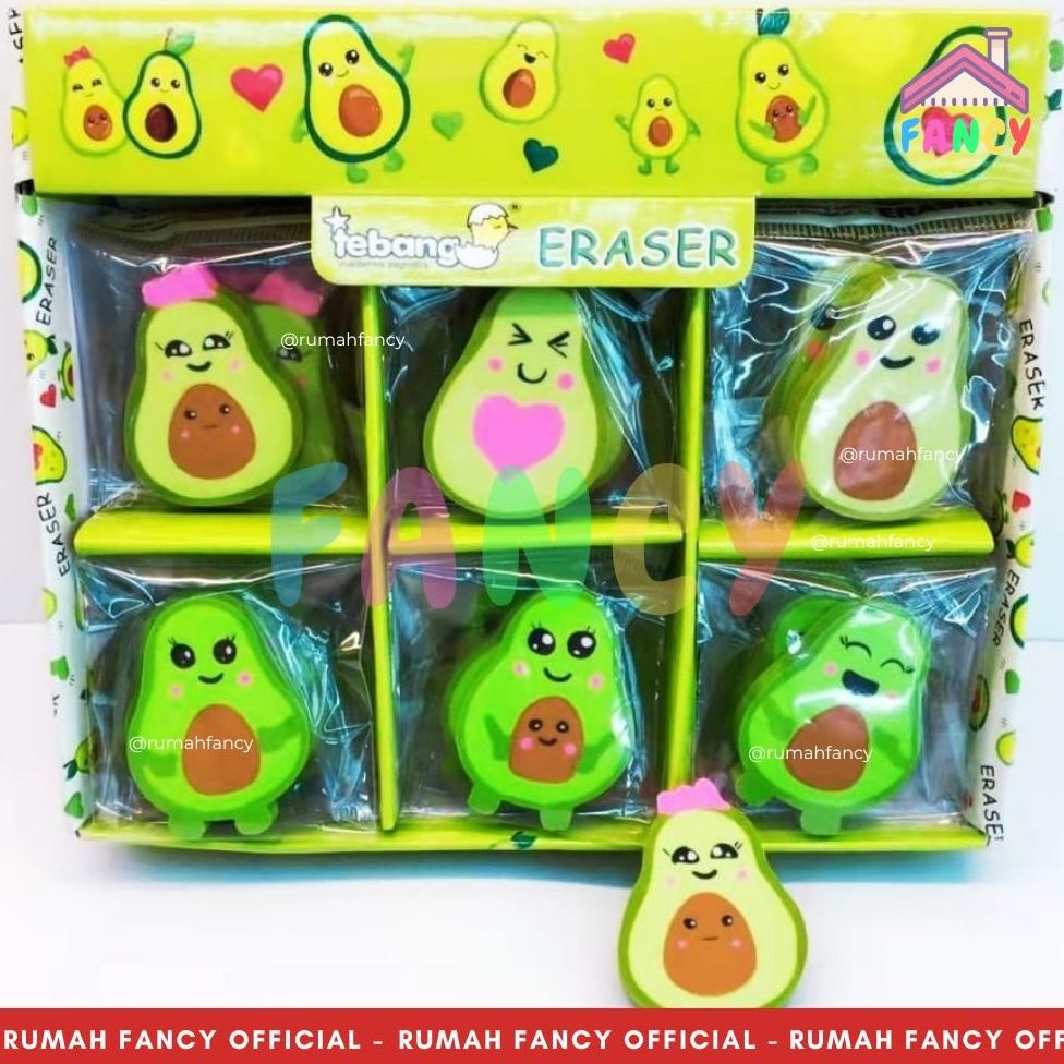 

[GROSIR] Stip / Penghapus Fancy 1 PAK isi 30 PCS 6 Model / SODA COLA / ANIMAL / SUMIKO /AVOCADO DiM
