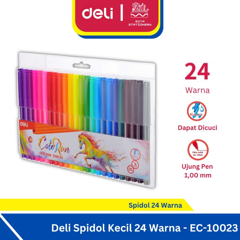 

Deli Felt Pens / Spidol 24 Warna Color - EC100 23 DiM