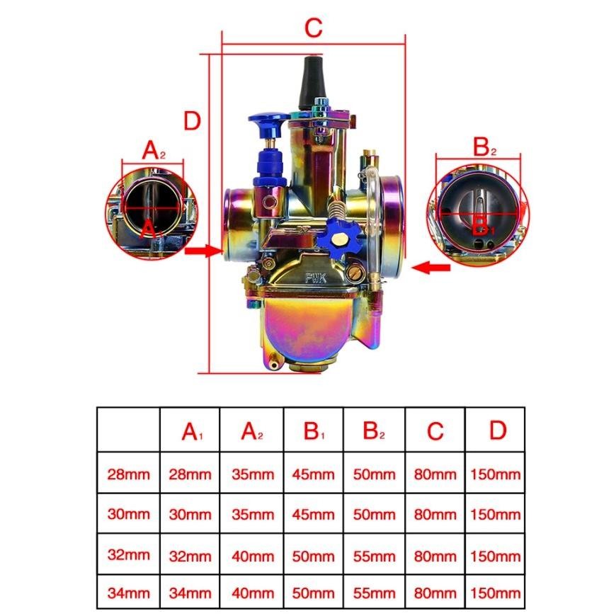 (COD) KARBURATOR PWK 28 30 32 34 RAINBOW SIX PELANGI POWER JET KARBU CPO BLACKVIPER SCOOPY BEAT VARI