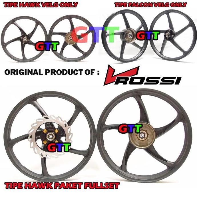 Velg Racing Vrossi Karisma Supra X 125 Belakang Tromol Hitam