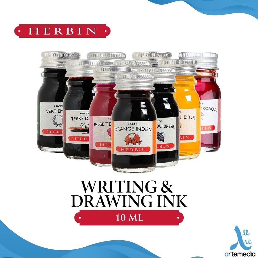 

Herbin Writing and Drawing Ink Bottle 10ml Tinta Kaligrafi DiM