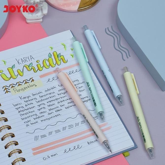 

Pen Gel JOYKO GP373 0.5mm PACK isi 12/Pulpen Gel Fancy Karakter GP-373 murah