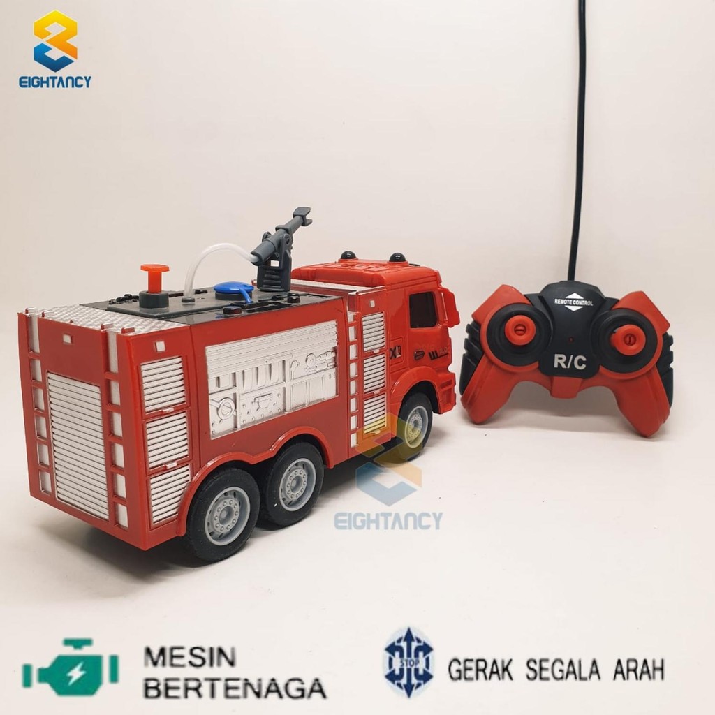 Mobil remot rc pemadam kebakaran rc damkar semprot  air rc 999-3 truk mobil mainan anak laki baterai