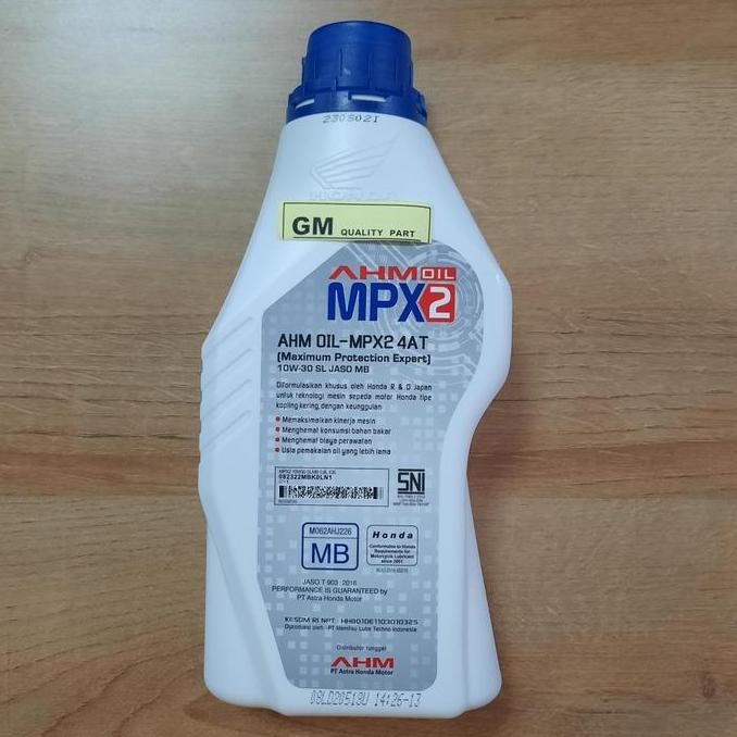 baru Oli AHM MPX2 Original 100%, Oli Motor Matic MPX2 Original 100%