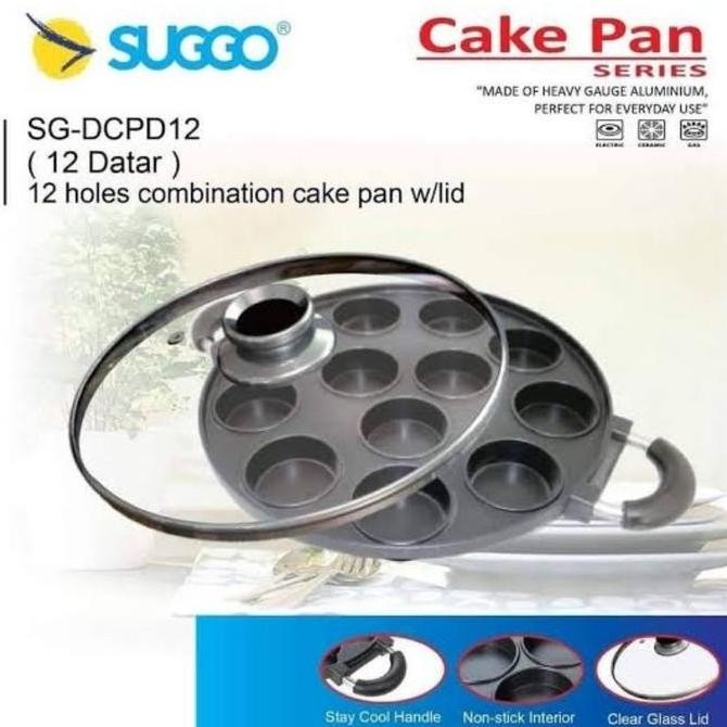 Cetakan Kue 12 Lubang Suggo - Cetakan Kue Lumpur Suggo 12 Lubang Martabak Super Mini Cetakan Kue Lum