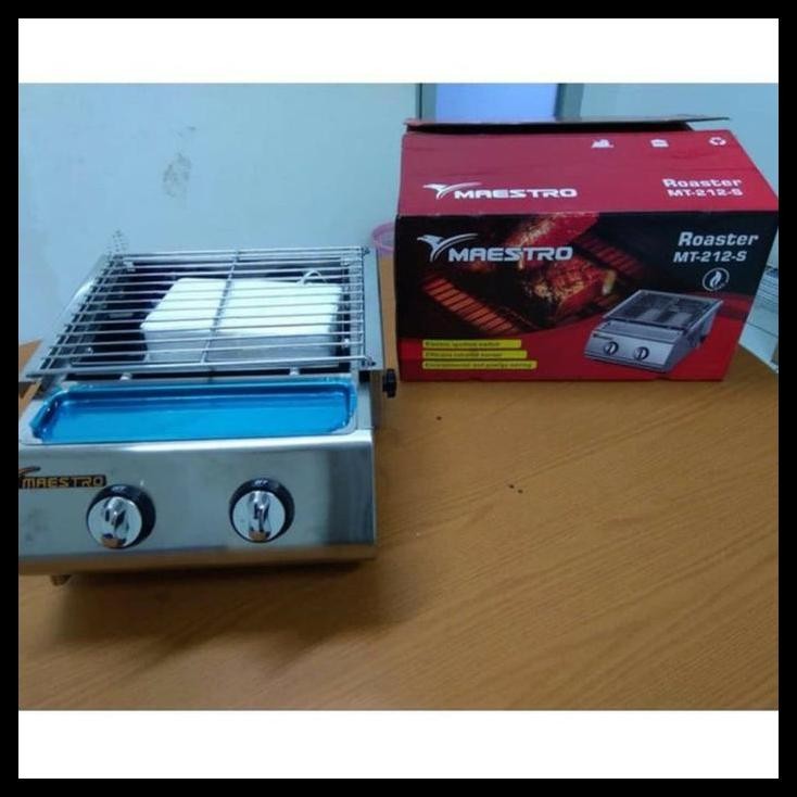 HOT DEAL ROASTER MAESTRO 2 TUNGKU STAINLESS / KOMPOR BAKAR MAESTRO 2 TUNGKU 