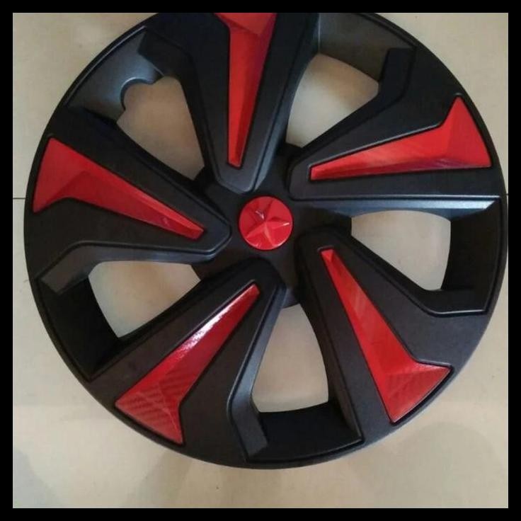 TERBARU COVER VELG MOBIL VIOS RING 14 MOTIF HITAM MERAH 