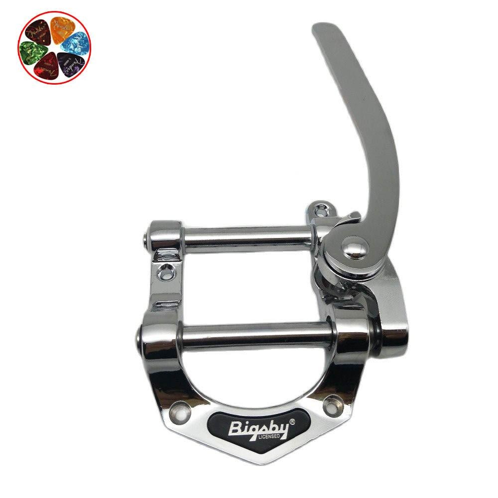 Bigsby B500 Gitar Elektrik Perak Vibrato Tremolo Vibrato Bridge Gitar Elektrik Tailpiece Buatan Kore