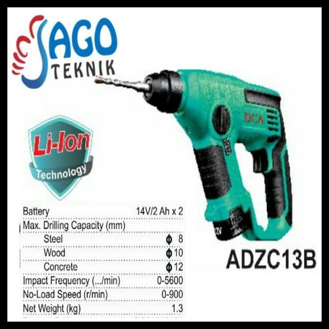 DISKON MESIN CORDLESS HAMMER DRILL ADZC13B DCA 
