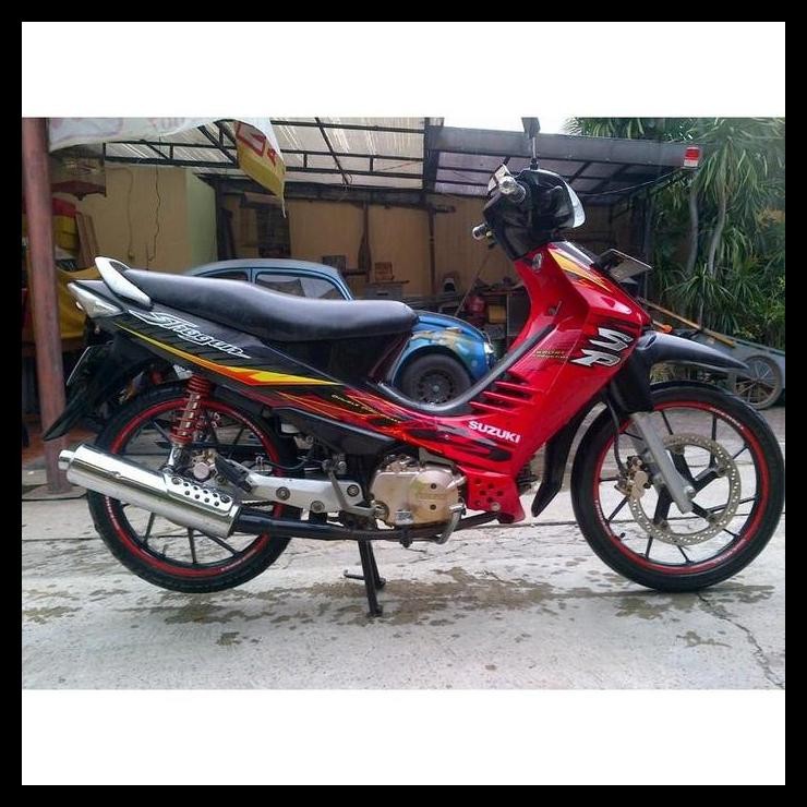 BEST DEAL (ORI) STRIPING STICKER MOTOR SUZUKI SHOGUN SP 125 2007 MERAH 