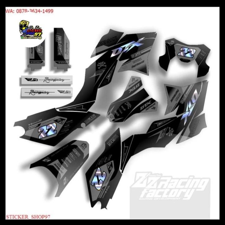 BEST DEAL PREMIUM DECAL KLX BF KLX GORDON KLX DTRACKER KLX OLD TEMA HITAM GREY 
