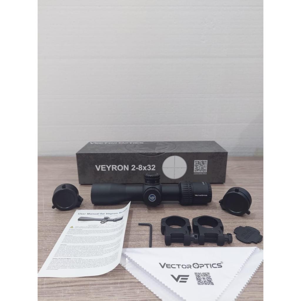 Teleskop Vector Veyron 2-8X32 Ir Baru Titik Tengah Nyala Terbaru Best Quality 100% Original