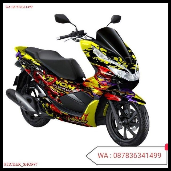 TERMURAH DECAL STICKER PCX 150 VENOM LIMITED EDITION WARNA KUNING FULL BODY 