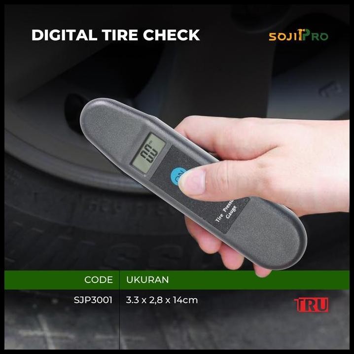 Alat Tes Tekanan Ban DIGITAL Tire Pressure Check gauge LCD Sojipro
