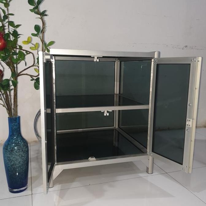 Lsg 735 48X48X55 S Lemari Meja Rak 2 Susun Dispenser Rak Galon Air Magicom Atas  Meja Kuat 50 Kg Leb