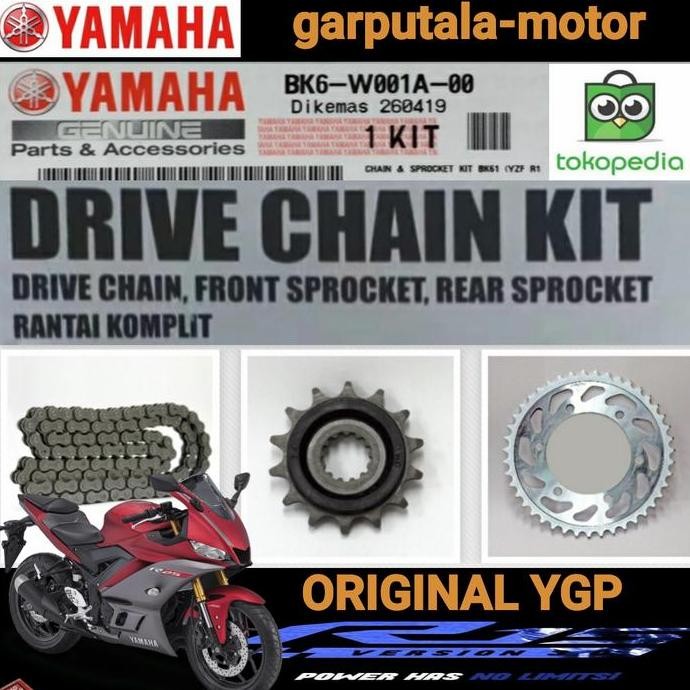 CHAIN SPROCKET KIT BK6-W001A-00 NEW YZF-R15 V3 BK6 GEAR SET STD