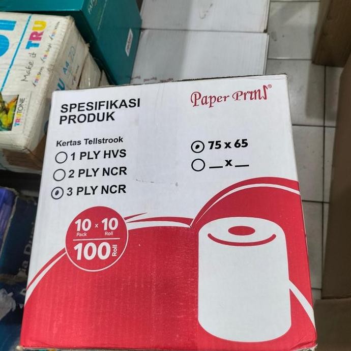 

TERBARU - Paper Pryns Kertas Kasir/Struk/Roll 75 x 65 3 ply - Dus.