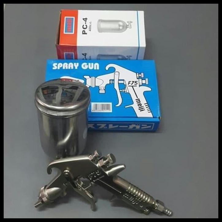 TERBARU SPRAY GUN F-75 MEIJI TABUNG ATAS - SPET MEIJI F75 - SPRAYGUN MEIJI F75 