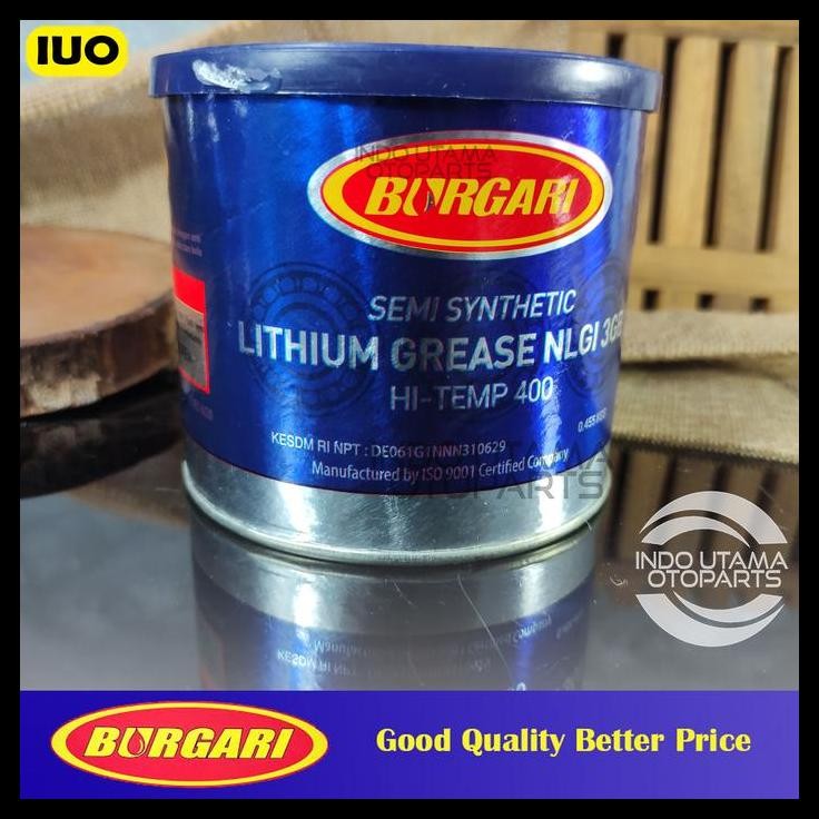 DISKON BURGARI LITHIUM GREASE NLGI 3GB PELUMAS GEMUK STEMPET BURGARI 455 GR 