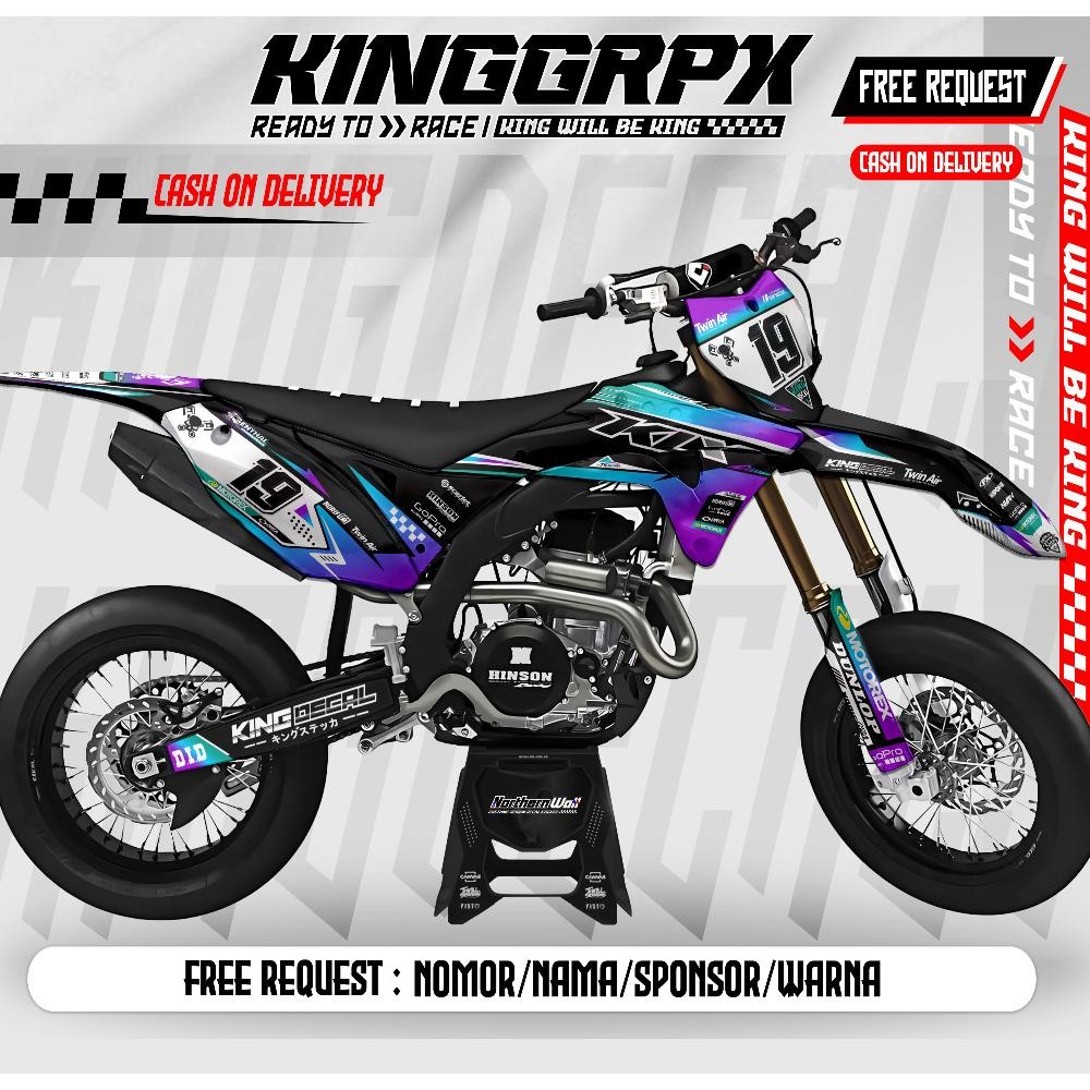 Premium (Ready) Decal Sticker Klx Gordon Full Body / Decal Gordon / Decal Stiker Variasi Klx Gordon 