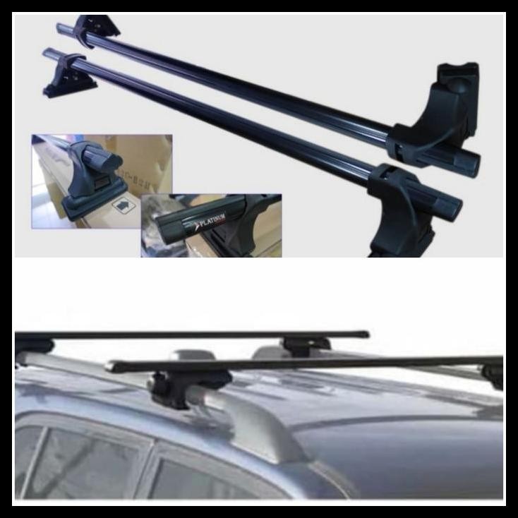 TERMURAH CROSSBAR SPORT RACK KAKI RACK PLATINUM JEPIT ROOF RAIL ALL NEW RUSH 