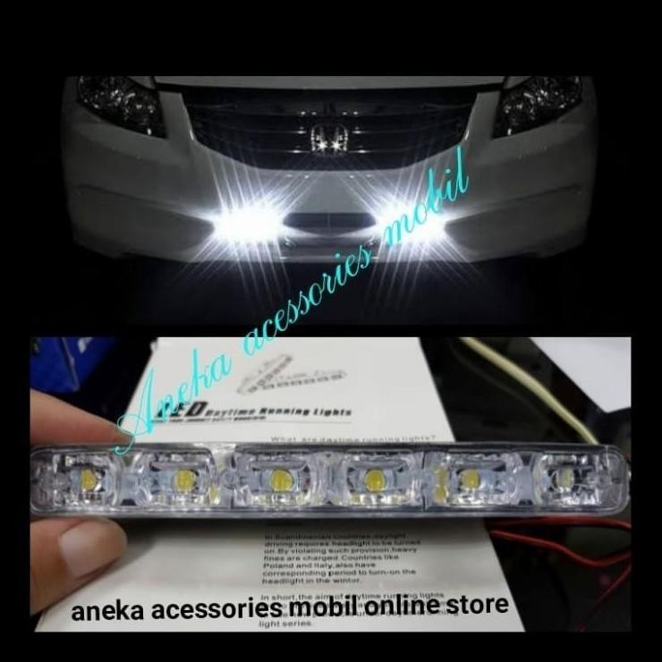 TERBARU LAMPU DRL CRISTAL LED 6 MATA UNIVERSAL MITSUBISHI OUTLANDER