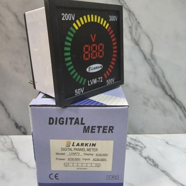 Premium (Ready) Digital Volt Meter Lvm72 1Phasa Voltmeter Larkin