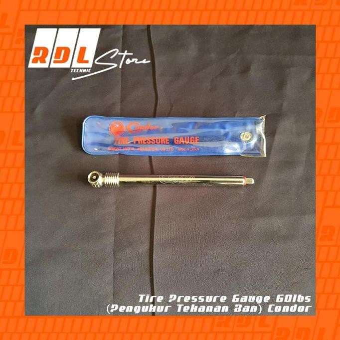 new  Tire Pressure Gauge 60lbs (Pengukur Tekanan Ban) Condor