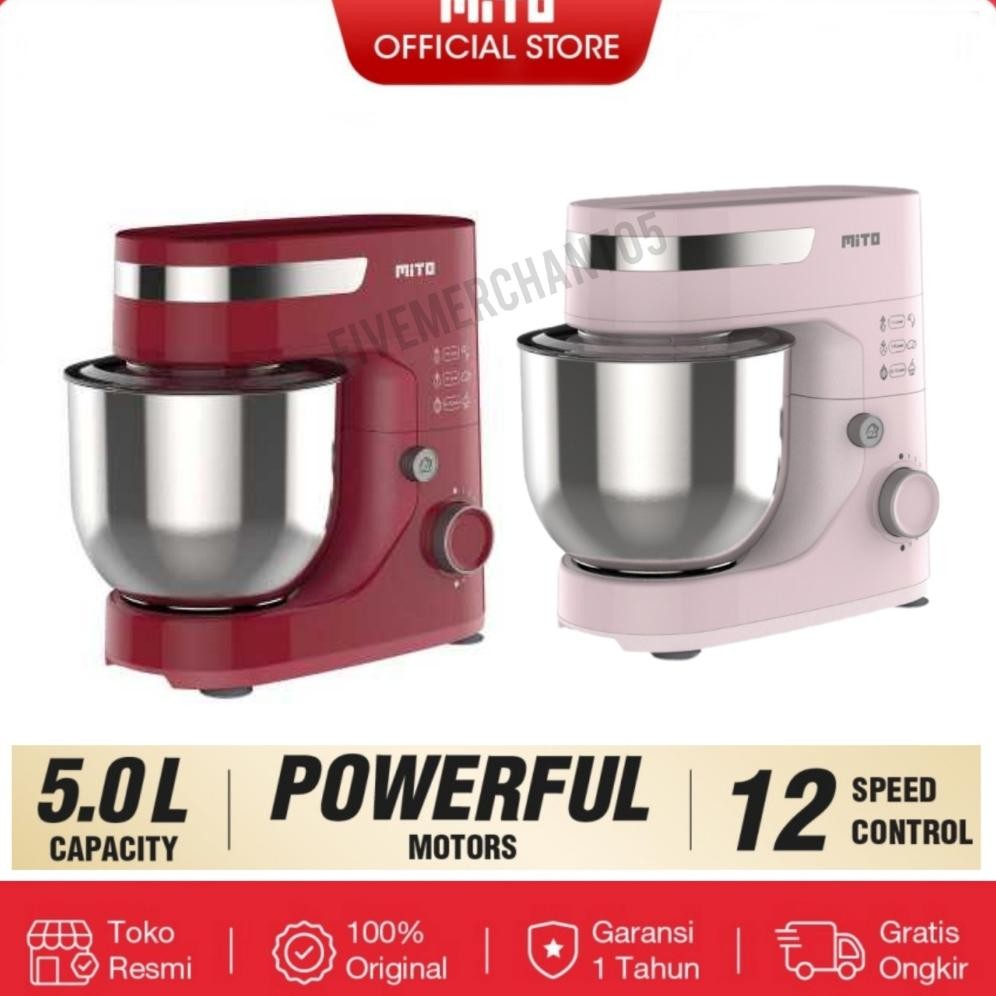 Stand Mixer Mito MX 100 5 Liter Mixer Dudukan Mito Mixer Jumbo Mito Pengaduk Adonan Telur Mito MX 50