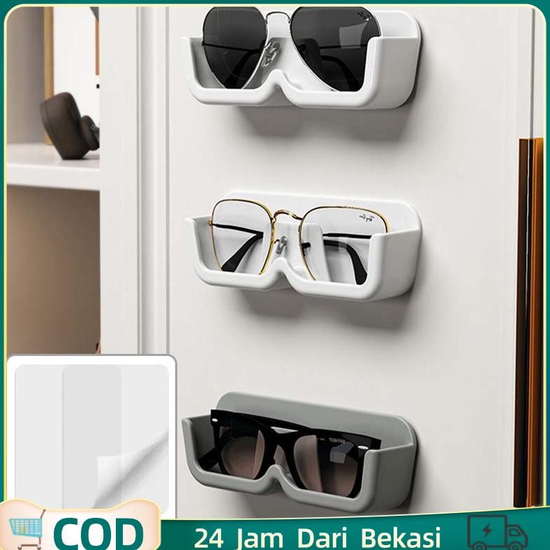 3pcs Tempat Kacamata Aesthetic Dinding Rak Gantung Kacamata Akrilik Rak Kaca Mata Multifungsi Rak Ka