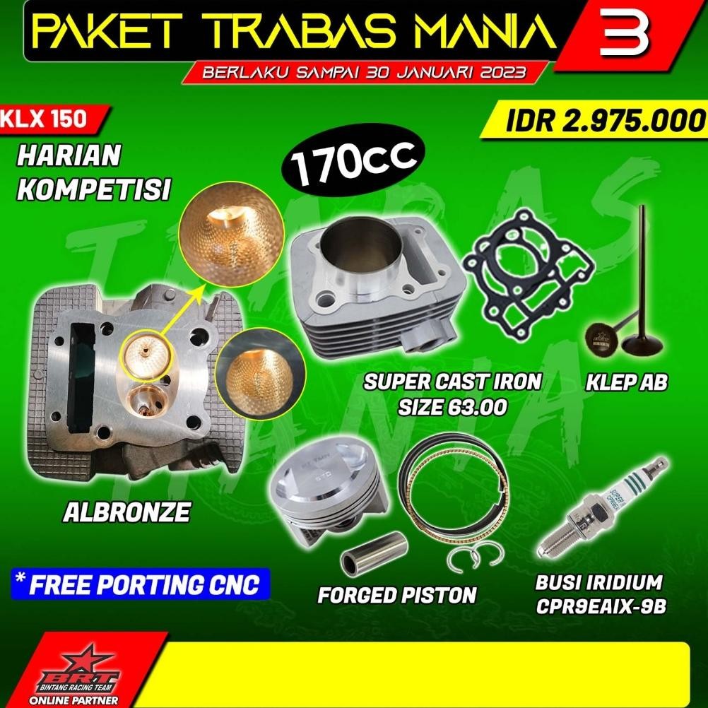 PAKET BORE UP KLX 150 170 CC BRT