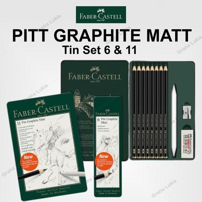 

Faber Castell Pitt Graphite Matt Tin Set 6 / Set 11 - Set 6