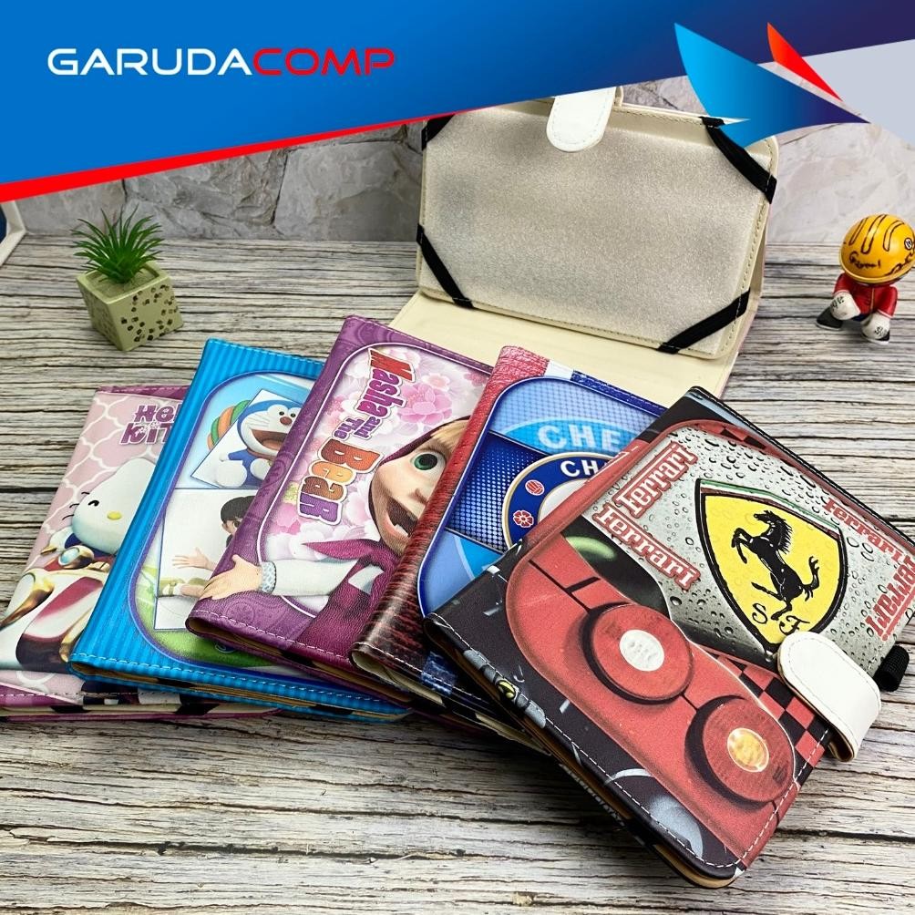 Case Tablet 7 inch Casing Tablet 7 inch Dompet Cover Tablet Motif Gambar Anak Lucu 7 inch Universal 
