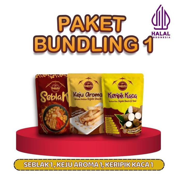 

BUNDLING 1 BEST SELLER (SEBLAK 1, KEJU AROMA 1, KERIPIK KACA 1)