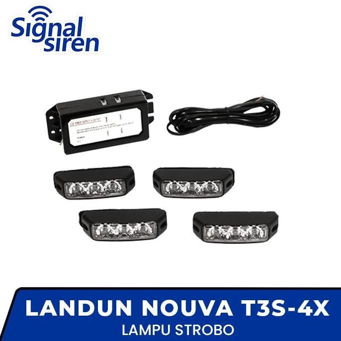 LANDUN Nouva T3S 4X Lampu Strobo Grill Orinal