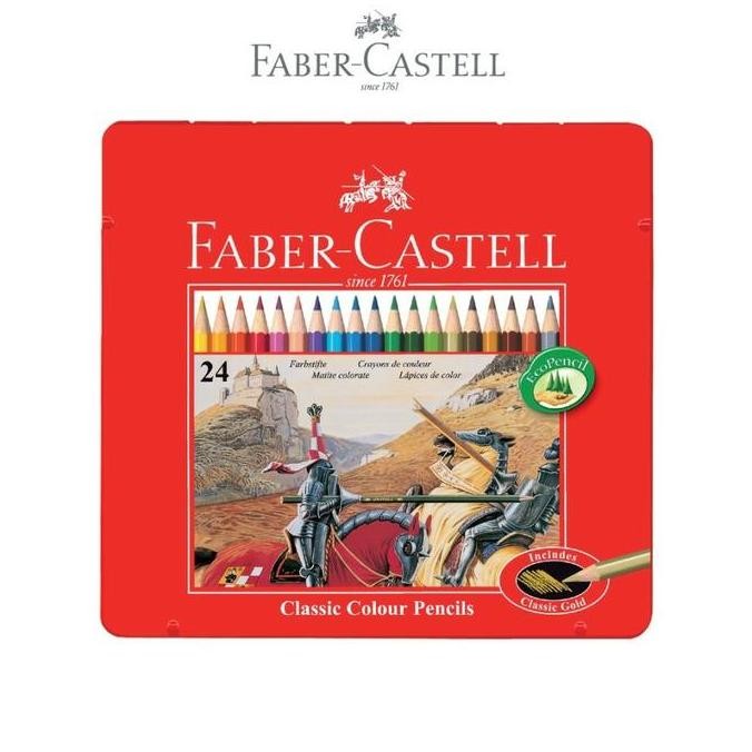 

Pensil Warna Faber Castell Classic 24 Warna Kaleng Tin Case